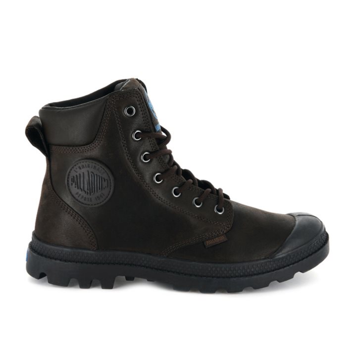 Bottes Palladium Pampa Cuff WP LUX Femme Chocolat | FR NOT426S